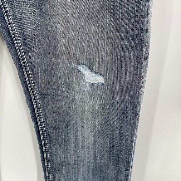 Buckle Black Mens Low Rise Slim Straight Jeans Distressed‎ Blue Y2K 34x32 - Picture 8 of 12